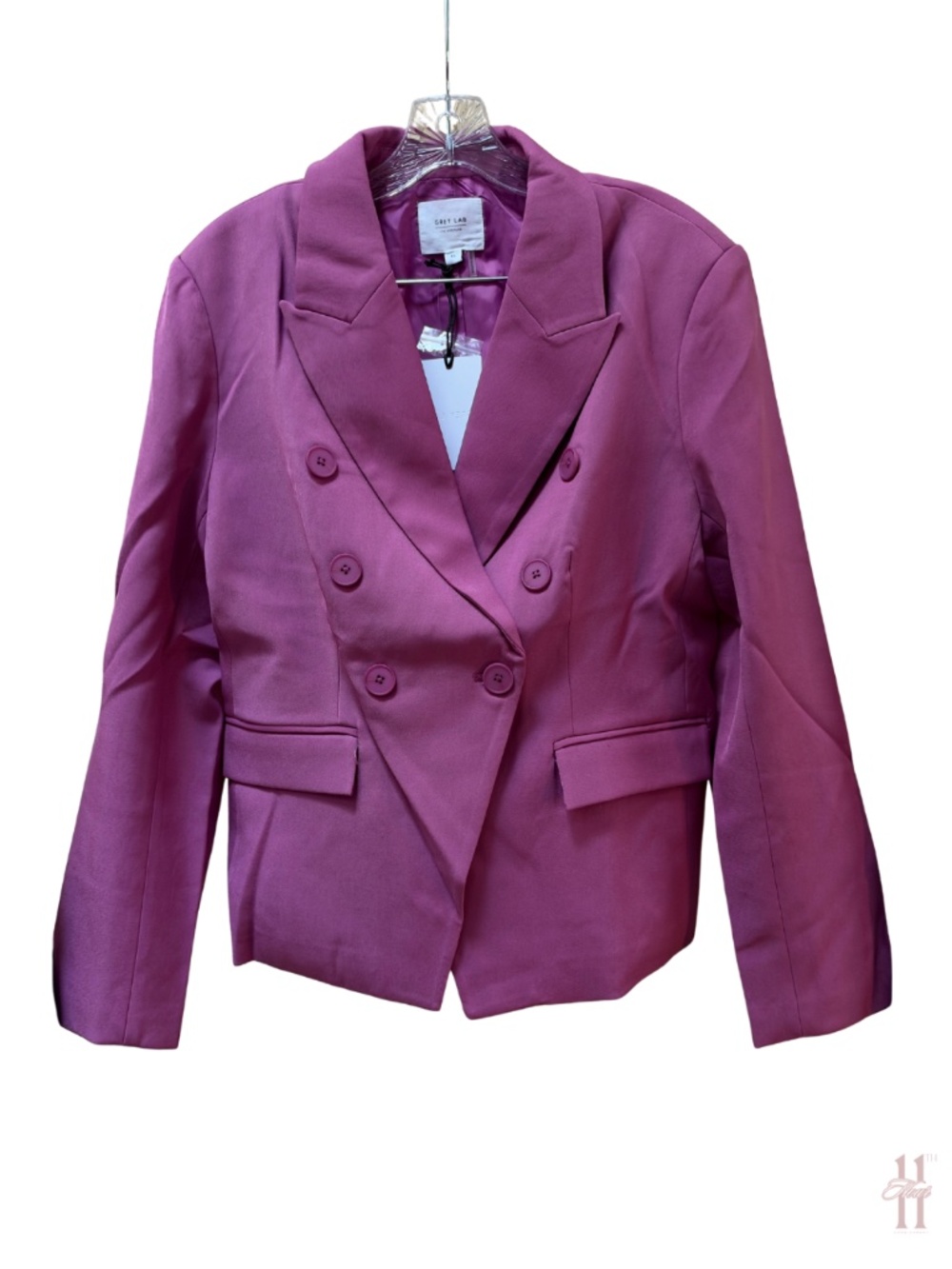 NEW GREY LAB Mauve Double-Breasted Blazer - Women's XL